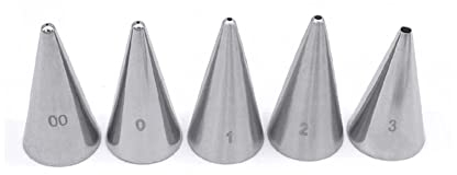 Royal Lot de 5 douilles rondes pour glaçage et décoration de gâteaux