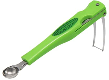 Cortador de cubitos de sandía, 3 en 1, cortador de sandía, acero inoxidable, con pala de sandía y tenedor, multifunción, cortador de melón, bolas de fruta, ensaladas de frutas DIY,
