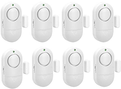 Door and Window Alarm, 120DB Home Security Pool Alarm Child Safety Burglar Alarm (8 Pack) for Window, Refrigerator Door, Garage Door, Room Door, Pool, Office, Store and More Alarms