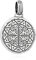 NKlaus 2,4cm Kettenanhänger Sonne Rune 925 Sterling Silber polynesische Scheibeanhänger 14033