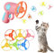 Youery Cat Fetch Toy, Juguete para Mascotas Colorido Disco de Hélice Voladora Juguete para Gato Chasing Platillo con 1 Lanzador y 5 Propulsores Color Aleatorio para Interactivos, Entrenamiento
