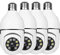 Yuattory 4 Piece Light Bulb Security Camera Outdoor 2.4G WiFi Light Socket Security Camera