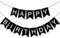 Happy Birthday Girlande Schwarz, Girlande Geburtstag 5 Meter, Happy Birthday Banner, Alles Gute Zum Geburtstag BannerSchild, GeburtstagDeko Zubehör Party Dekoration Banner für Erwachsene Kinder