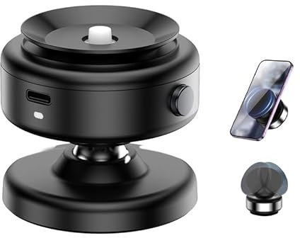 QingxingFa JOYYE 360° Rotatable Car Magnetic Phone Holder, Vacuum Adsorption & Magnetic Adsorption Double-Sided, Office Car Navigation Holder For Iphone & Android Smartphone (Black)