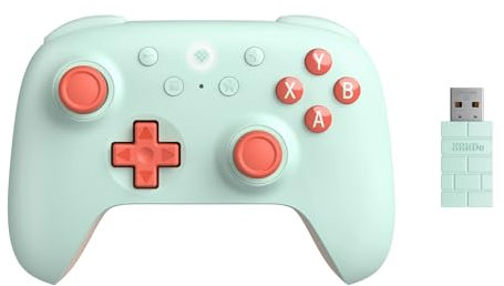 8BitDo Ultimate 2C Manette Sans Fil pour PC Windows et Android, Taux de Sondage de 1000Hz, Joysticks à Effet Hall et Déclencheurs Hall, Pare-chocs L4/R4 Remappables, Fonction Turbo (Vert Clair)