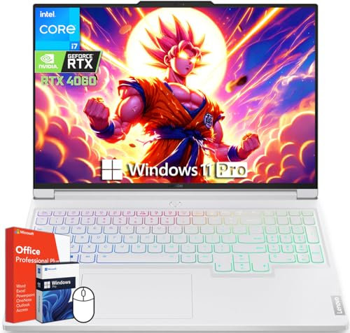 Lenovo Legion 7i Gaming Laptop, 16 WQXGA 240Hz Display, Intel 20-Core i7-14700HX, 32GB DDR5 RAM, 1 TB SSD, NVIDIA GeForce RTX 4060, Tastiera retroilluminata, Microsoft Office Lifetime License