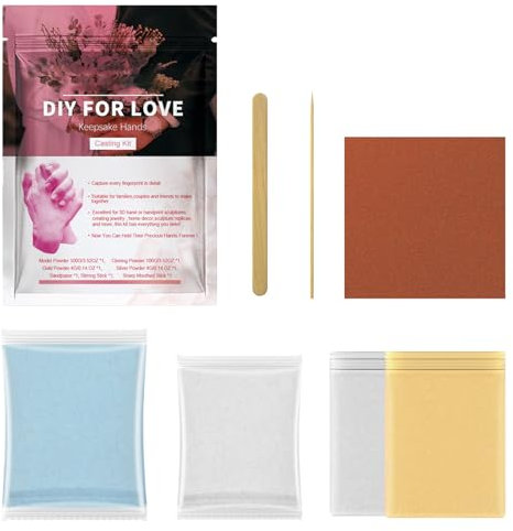 Handformkit Paar - Handguss -Kit | Handgefertigte Gips -Statue -Form -Kits | Andenkenskulptur | Hand Halten Casting Kit Für Urlaubsaktivitäten Und Perfekt Für Paargeschenkideen