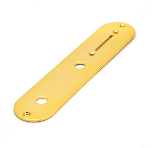 Steuerplatte für elektrische Telecaster-Gitarren in Chrom/Goldfarben, inklusive Halterung und Schrauben für einfache Verwendung (Gold)