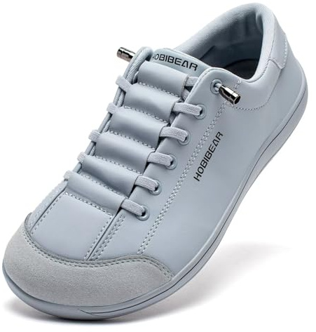 HOBIBEAR Barfußschuhe für Damen und Herren | Zero Drop | Breite Leder Minimalistische Trail Running Walking Schuhe