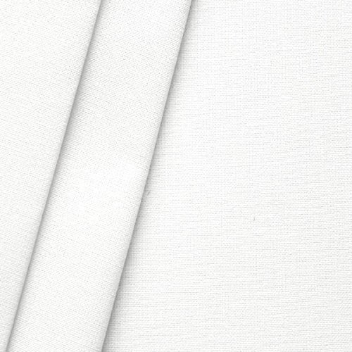 STOFFKONTOR - Baumwolle Nessel Stoff B1 schwer entflammbar Breite 320cm - Meterware, Farbe Weiss Gebleicht - für Jede Art von Dekoration, Deckenabhängungen, etc