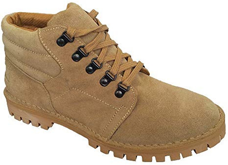 Roamer Mens 5 Eyelet D Ring Desert Boots Taupe
