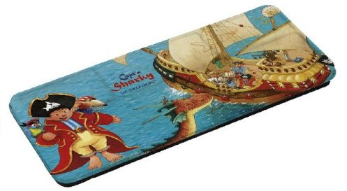Die Spiegelburg Farbkasten Capt'n Sharky 12-farbiger Tempera-Farbkasten mit Pinsel und auswechselbaren Farbnäpfen für Kinder ab 3 Jahren