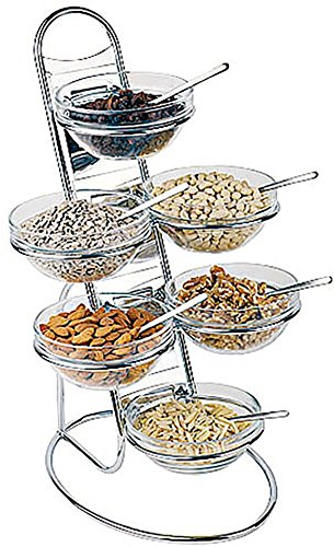 APS Paderno World Cuisine verchromtem vierflammig Buffet Leiter und Schüssel Set mittelgroß