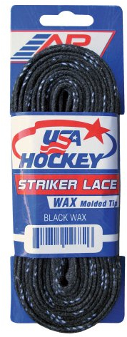 A&R Sports USA Hockey Laces - Waxed Striker Laces - Black 96 Inches