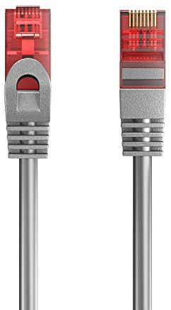 Ewent Cavo di Rete Patch Cat 6 U/UTP, AWG 24/7, 2 Connettori RJ45, 10m, Grigio