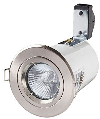 Robus fire rated downlight 12 volt brushed chrome