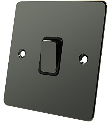 Flat Plate Black Nickel 1 Gang Switch - 10 Amp Single 1-Gang 2 Way Light Switch