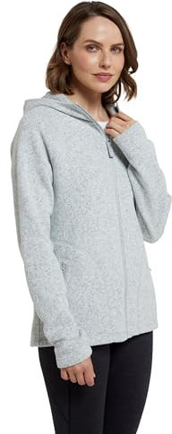 Mountain Warehouse Veste en Polaire Nevis avec Fermeture éclair intégrale et Poches pour Femme - Légère et Respirante - pour Printemps, Marche, Voyages, randonnée, Hiver Gris 44