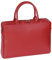 A1 FASHION GOODS Damen Echtes Leder Aktenkoffer A62 Damen Rot Portfolio Schulter Organizer Tasche