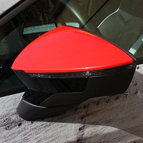 DS004 Außenspiegel Spiegel Aufkleber Dekor Folie -Finest Folia Spiegel (Rot)