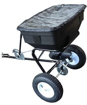 SECURA Anhängestreuer Salzstreuer Düngerstreuer 56KG kompatibel mit Walker Rasentraktor