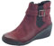 Tronchetti Easy'nRose in Pelle ingrassata Rosso Borgogna con Lampo ed Elastico (Taglia 35)