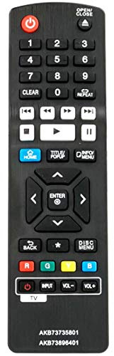allimity AKB73735801 AKB73896401 Ersetzte Fernbedienung für LG Blue Ray DVD Player BP230 BP430 BP630 BP640 BP330 BP530 BP540 BP440 BP450 BP735 BD640 BP325W BP135W BP350 BP250 BP200