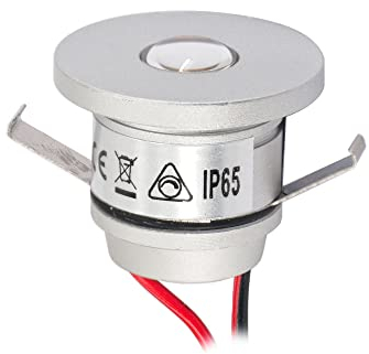 VBLED® LED Aluminium Mini Einbaustrahler IP65 wassergeschützt - 1W 12VDC 60lm warmweiß