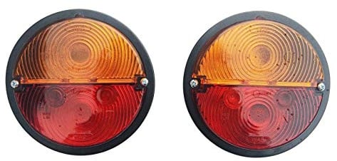 2x Rückleuchte mit Blinker RUND ⌀132 Rücklicht Schlepper Oldtimer Trecker SET