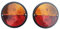 2x Rückleuchte mit Blinker RUND ⌀132 Rücklicht Schlepper Oldtimer Trecker SET