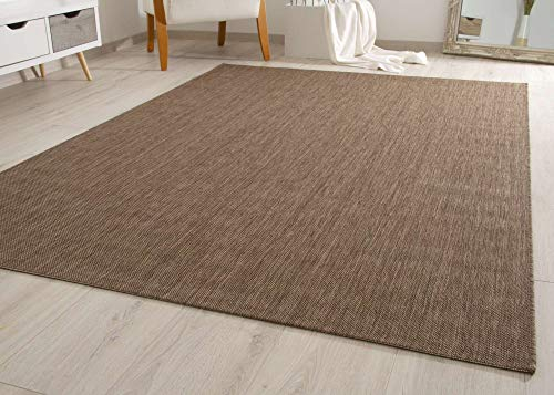 Steffensmeier In- und Outdoor Teppich Gotland | für Balkon, Terrasse und Küche | Strapazierfähig und wasserfest | in Braun, Größe: 280x380 cm