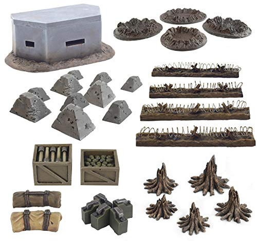 War World Gaming World at War Grabenkrieg-System Schlachtfeld Scatter Terrain - 28mm WW1 Tabletop Spiele Gelände Modellbau Diorama Schlachtfeld Miliar Kriegführung