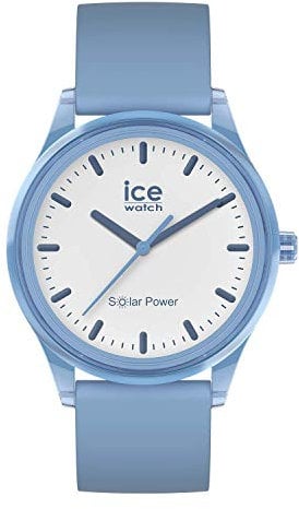 Ice-Watch - ICE solar power Rain - Blaue Herren/Unisexuhr mit Silikonarmband - 017768 (Medium)