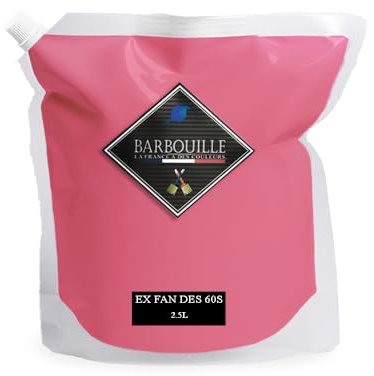 Peinture Rose Indien Acrylique Ex Fan Des 60’s - Aspect Velours - Peinture Mur, Plafond & Boiserie - Lessivable - Séchage En 30 min - COV A+ - Fabriquée En France - 2,5 L - BARBOUILLE