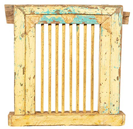 Biscottini Finestra Antica Legno massello 72x71 cm | Finestre in Legno Decorative e Funzionali | Finestra Vintage Legno