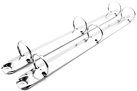 Shuokecrafts 2Pcs Metal Standard Letter Size Notebook 3-Ring Binder Mechanism Replacement Kit，3 O Rings,Loose Leaf Binding Spines Combs for Personal Organizers Planners (Silver)