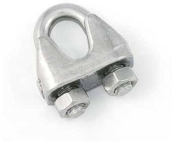 MASIDEF S.R.L. CC270802 - Abrazadera para cables de 6 mm de diámetro, de acero galvanizado, 4 unidades