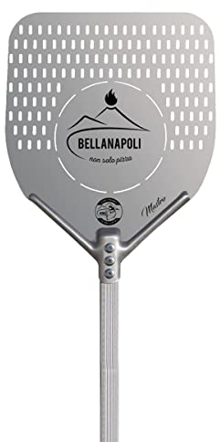 Pelle à pizza Carrée Aluminium alimentaire 33x33 cm manche 1.5m Bellanapoli Qualité Professionnelle