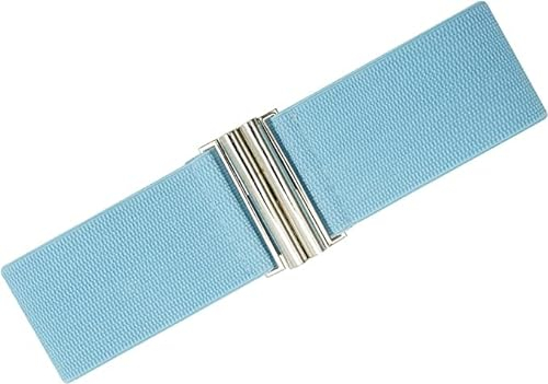 Ro Rox Florence Vintage Breiter Elastischer 50er Jahre Retro Krankenschwester Gürtel - Himmelblau (M)