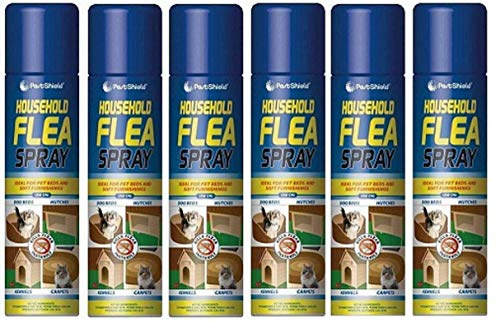 6 x Flea Spray For The Home | Kills Fleas Instantly | Household Flea Treatment For House Cat Dog Pet Beds Carpet (Pack of 6)