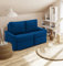 DOMO. collection Sofa Relax, 2-Sitzer Dauerschläfer, Boxspring Couch mit Schlaffunktion, Schlafsessel, Gästebett, Schlafsofa 168 x 96 x 86 cm (BxTxH), Marine blau