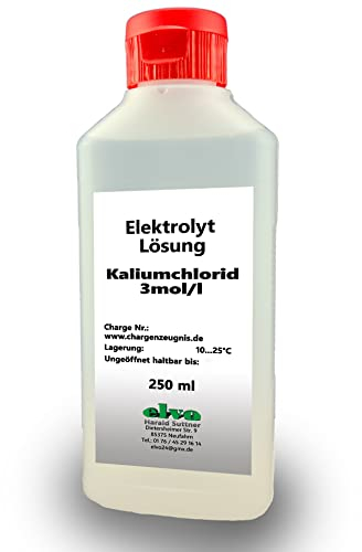 KCL 3mol/l 250 ml, Eichlösung Kalibrierlösung Elektrolytlösung Pufferlösung