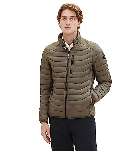 TOM TAILOR Herren Hybrid Steppjacke mit Stehkragen