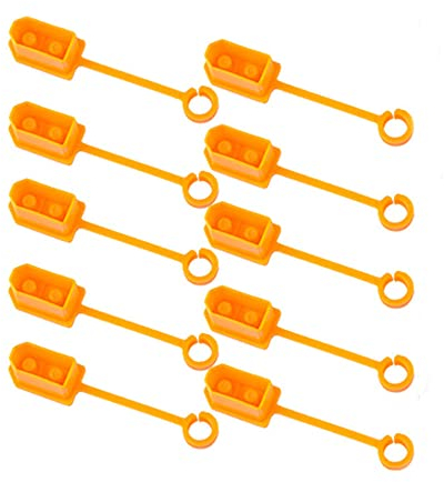 10PCS XT60 Stecker Gummipol isoliert Schutzkappen Gehäuse geeignet für RC Lipo Akku staubdicht feuchtigkeitssicher Kappen (Orange)