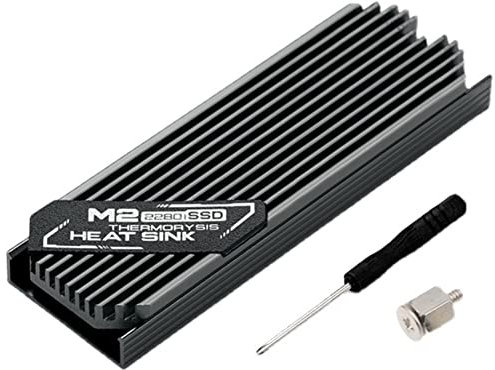 PRIZOM Dissipateur de Chaleur Ultra-Fin M.2 SSD M2 2280 Disque Dur à Semi-Conducteurs en Refroidisseur de Radiateur Refroidissement Coussin Thermique Gris