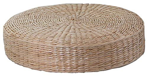 VENTDOUCE Sol en Paille | Coussin siège Plat en Paille Rustique tissée | Tapis Yoga tissé à la Main en Paille, Coussin siège Plat pour décoration Salon Jardin
