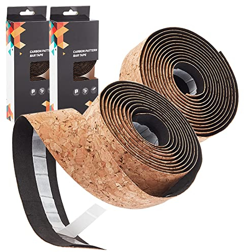 OLYCRAFT 4 Rolls 12.6m/13.8yards Kork Lenkerband Selbstklebendes Fahrradlenkerband Kamel Fahrradlenkerband Flaches Fahrradlenkerband PU Leder Lenkerband Für Rennrad Fahrradzubehör