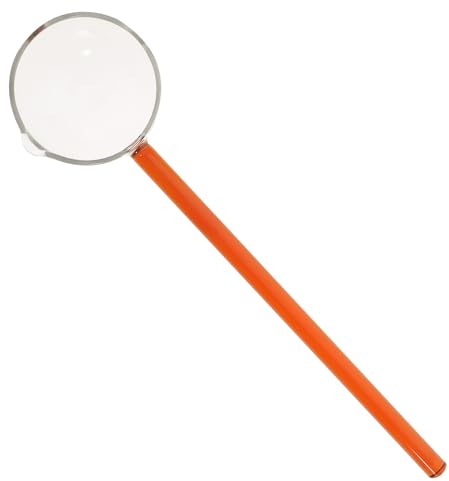 Kichvoe Hitzebeständiger Glaslöffel mit Langem Griff Transparenter Rührlöffel für Suppen Desserts und Frühstück Ergonomisches Design für Junge Mädchen und Kaffeeliebhaber