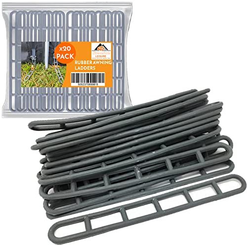Xtremeauto Caravan Awning Ladders Straps - X20 Awning Ladder Straps Tie Kit, Rubber Strap For Awnings, Easily Secure Caravan Awning, All Peg Types, Caravan Awning Accessories