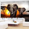 XLMING Afrika Elefant wohnzimmer tapeten tapete wand für schlafzimmer retro geometrisch fototapete-200cm×140cm